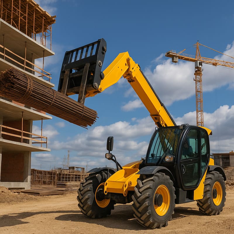 รถยกหมุนได้พร้อมแท่นทำงาน