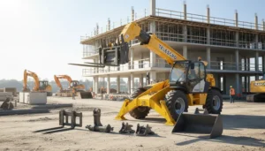 Technical diagram illustrating Are Telehandler Attachments Universal Across Brands? What Buyers Miss About Compatibility in telehandler hydraulic systems