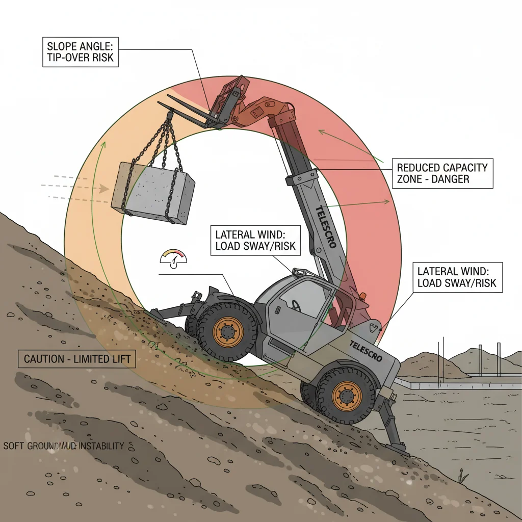 How Do Site Conditions Impact Capacity? – Telehandler Hydraulics Diagram How Do Site Conditions Impact Capacity?
