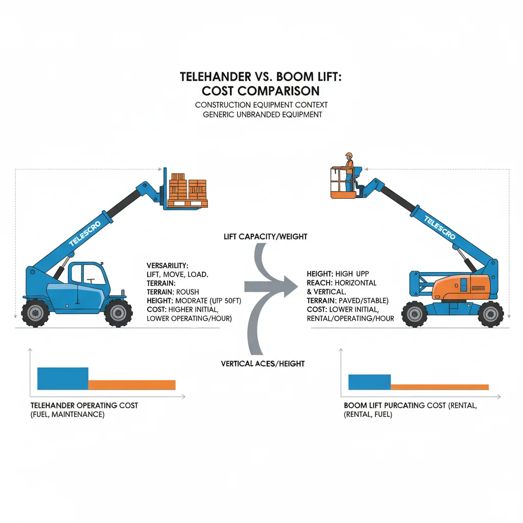 How Do Telehandler and Boom Lift Costs Compare?