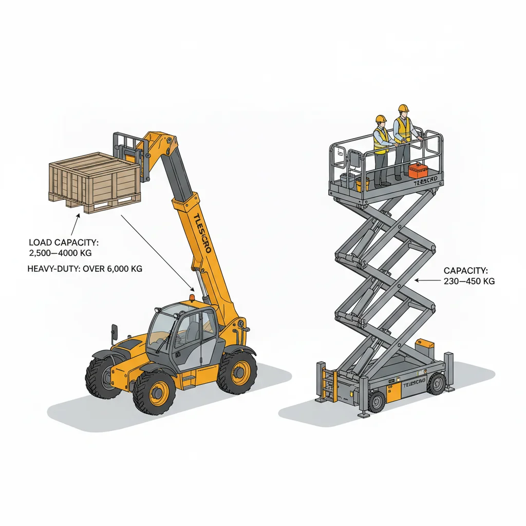 How Do Telehandler and Scissor Lift Capacities Compare?