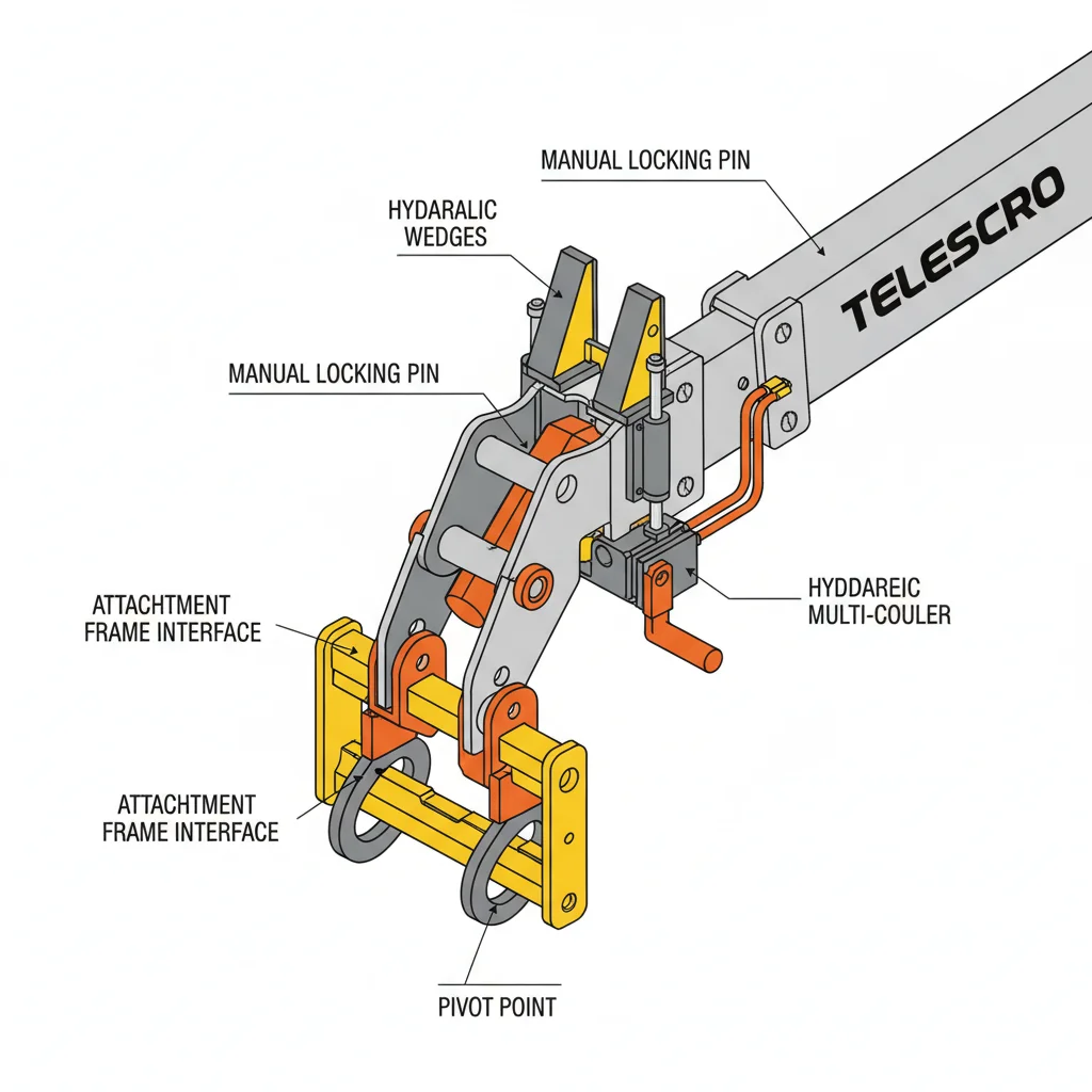 How Do Telehandler Quick-Coupler Systems Lock?
