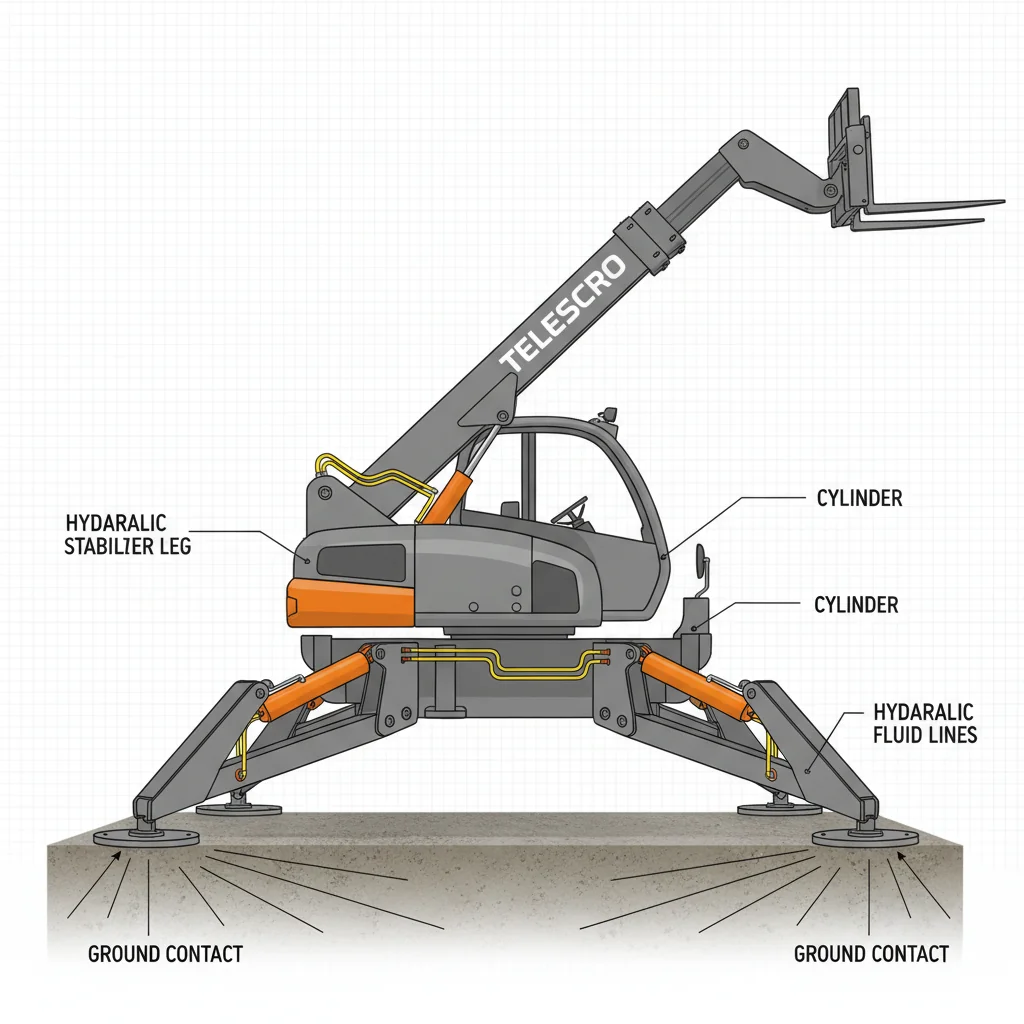 How Do Telehandler Stabilizers Work? – Telehandler Hydraulics Diagram How Do Telehandler Stabilizers Work?