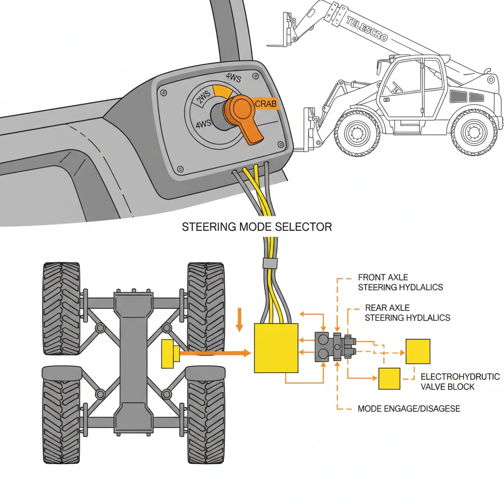 How Do Telehandler Steering Modes Switch? – Telehandler Hydraulics Diagram How Do Telehandler Steering Modes Switch?