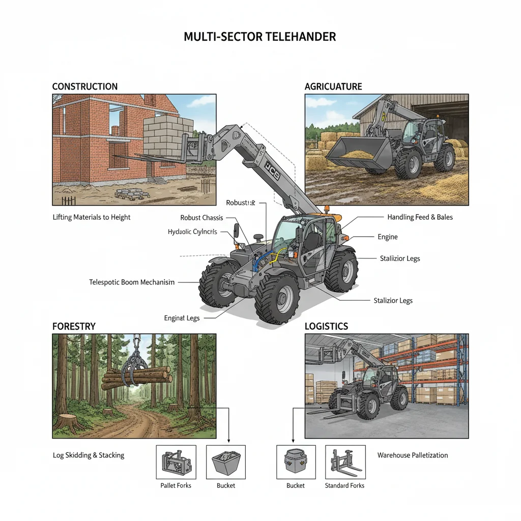 In che modo i sollevatori telescopici aiutano diversi settori?