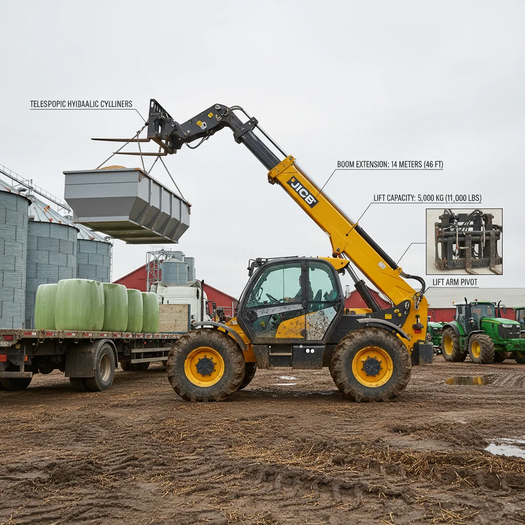 How Do Telehandlers Move Farm Materials?