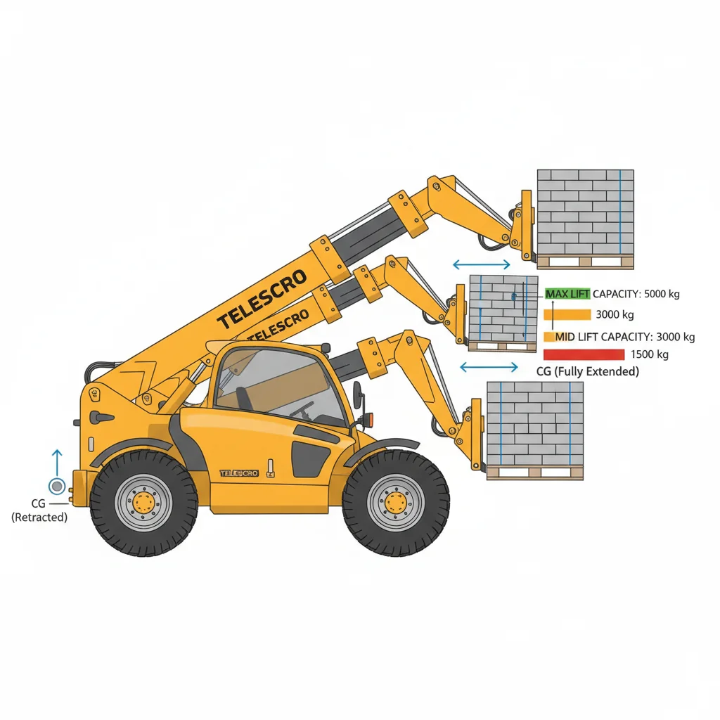 How Does Boom Length Affect Capacity? – Telehandler Hydraulics Diagram How Does Boom Length Affect Capacity?