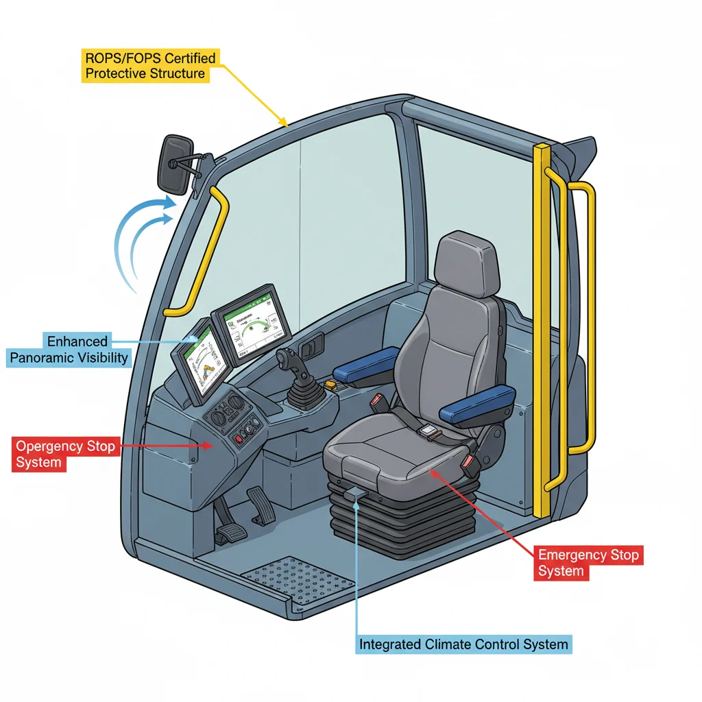 In che modo la cabina migliora la sicurezza? – Schema idraulico del sollevatore telescopico In che modo la cabina migliora la sicurezza?