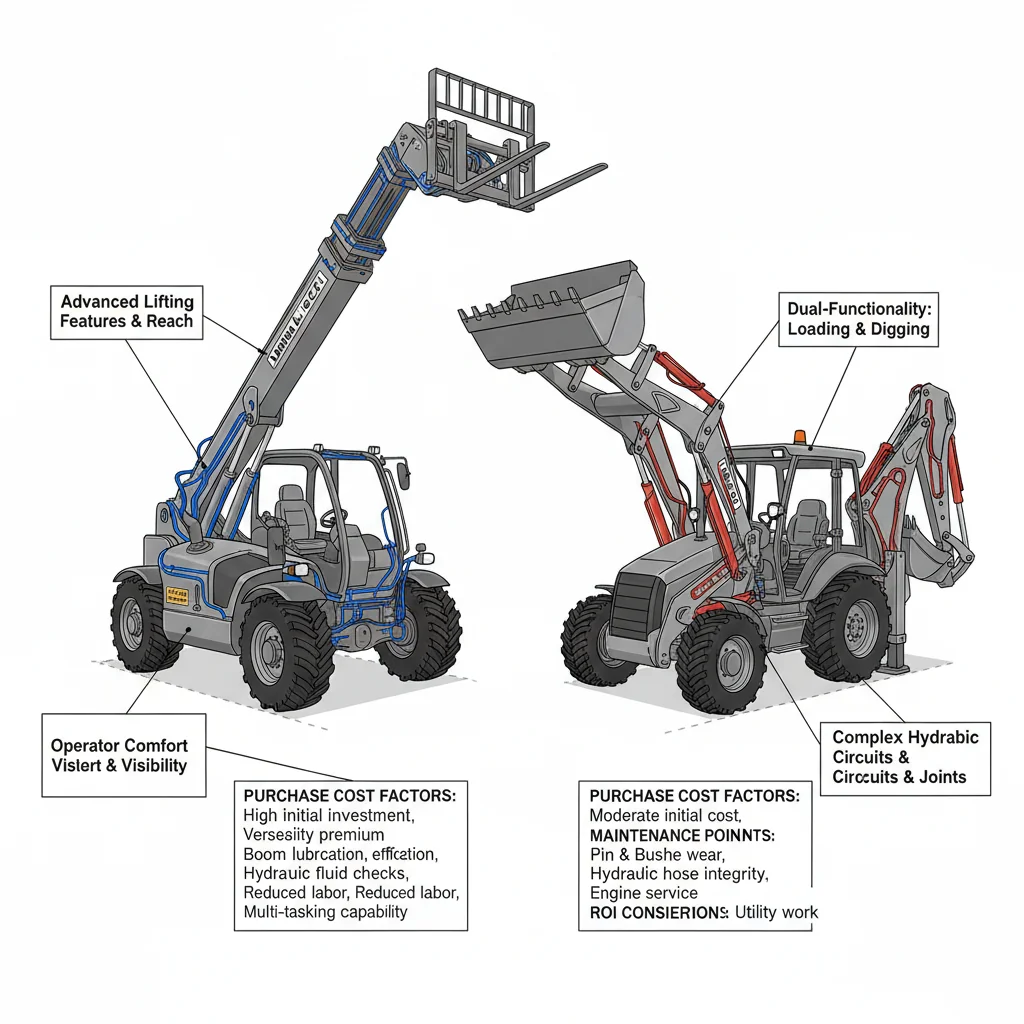 What Are Telehandler vs Backhoe Costs?