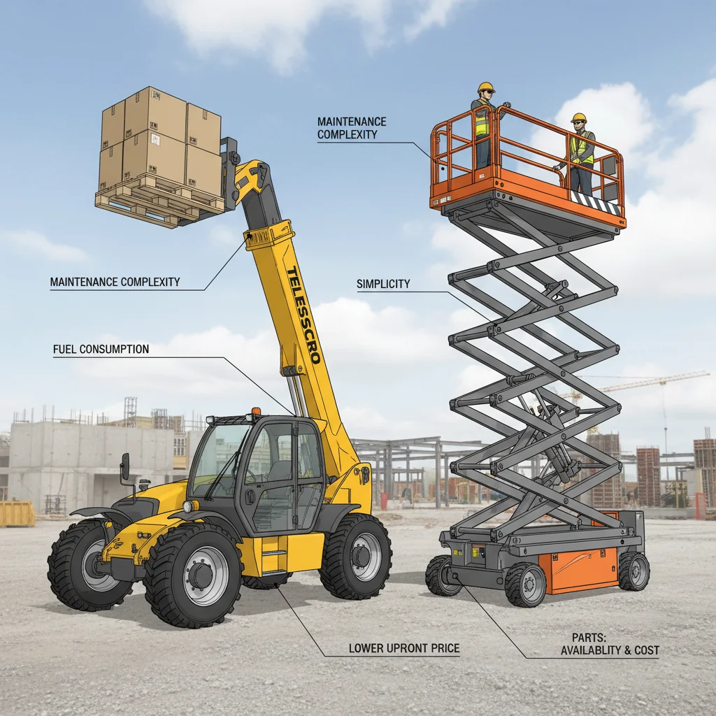What Are Telehandler vs Scissor Lift Costs?