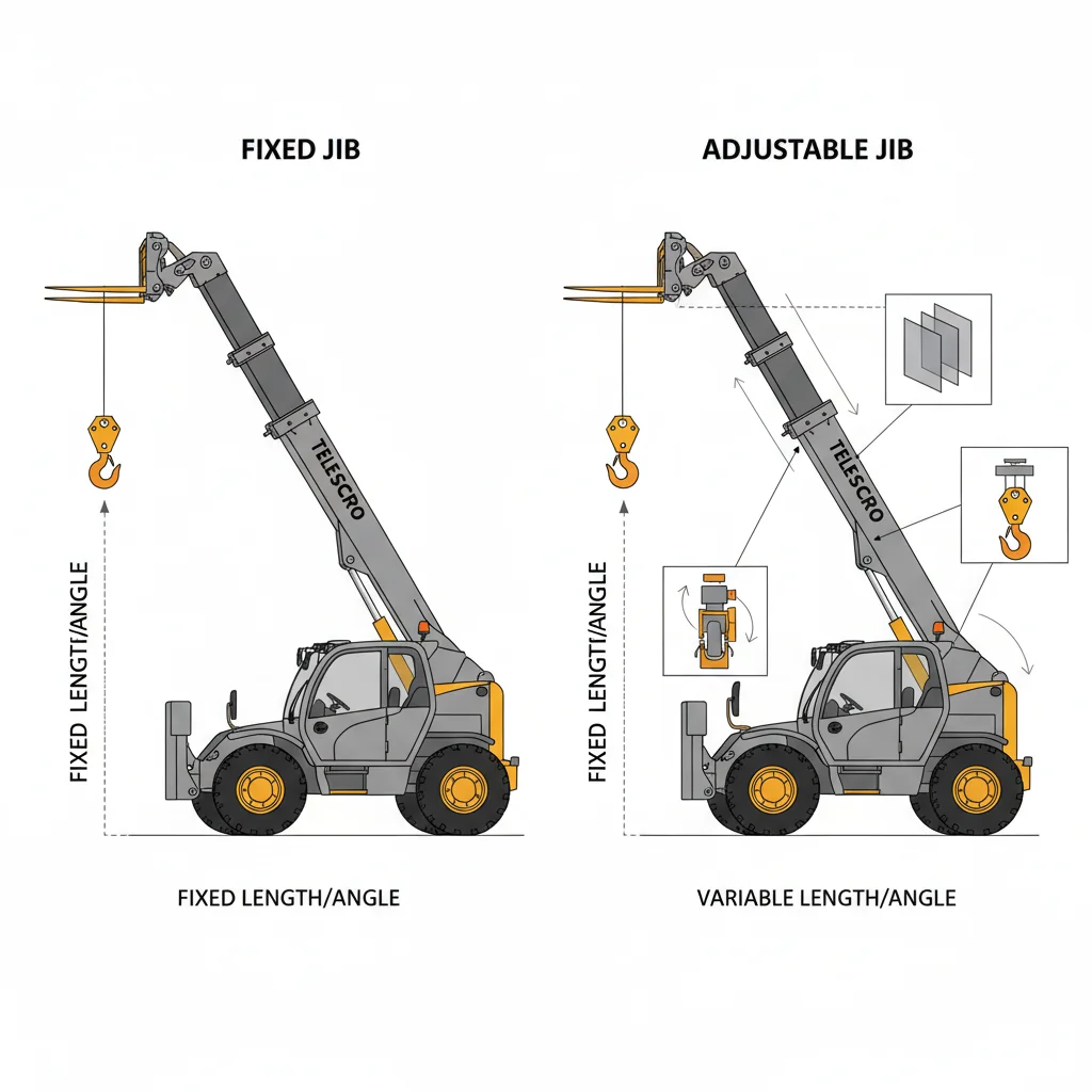 Qu'est-ce qui différencie les flèches fixes et réglables ? – Schéma hydraulique d'un chariot télescopique Qu'est-ce qui différencie les flèches fixes et réglables ?
