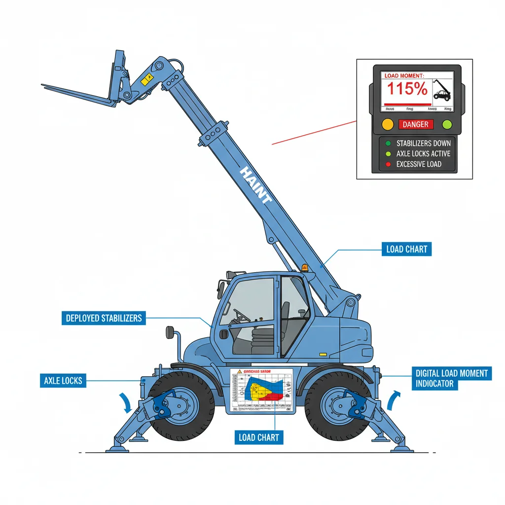 Cosa impedisce il sovraccarico e il ribaltamento dei sollevatori telescopici? – Schema idraulico dei sollevatori telescopici Cosa impedisce il sovraccarico e il ribaltamento dei sollevatori telescopici?