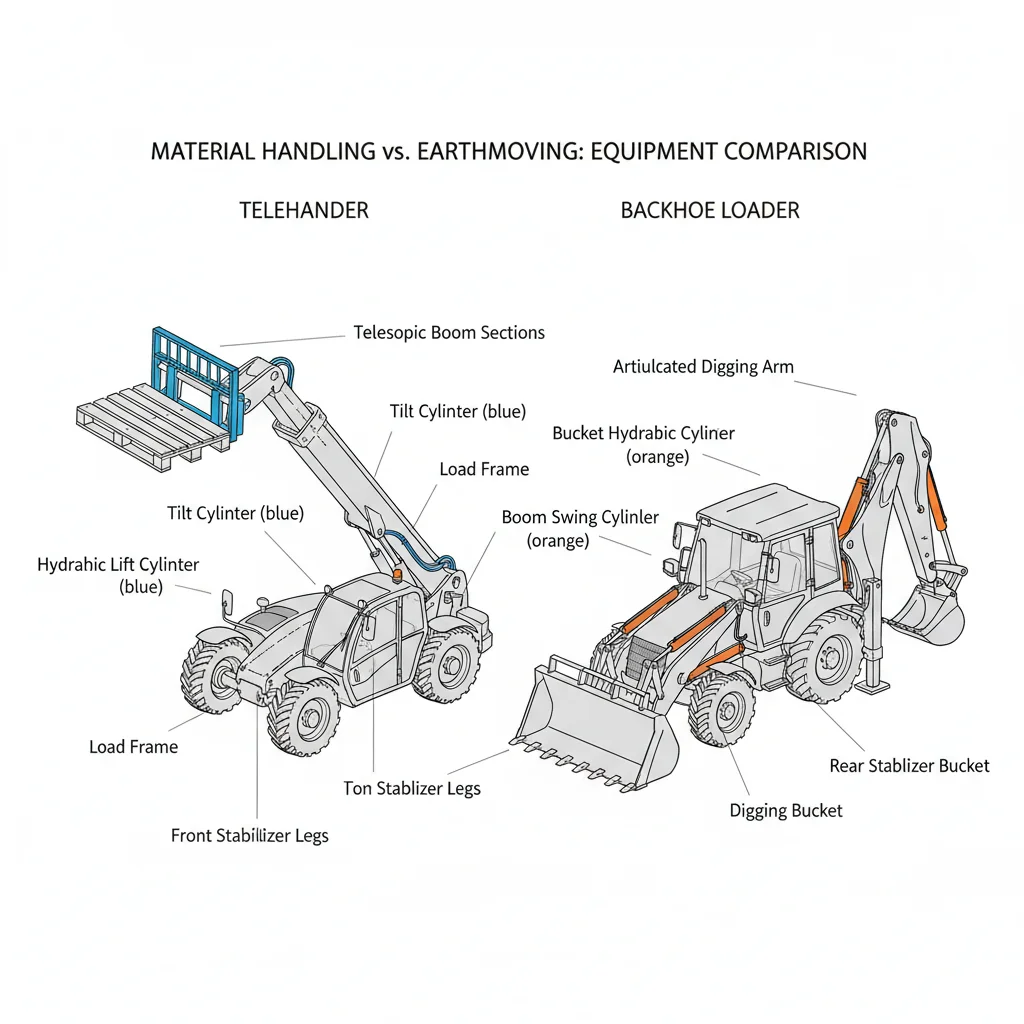 What Separates Telehandlers and Backhoes? – Telehandler Hydraulics Diagram What Separates Telehandlers and Backhoes?