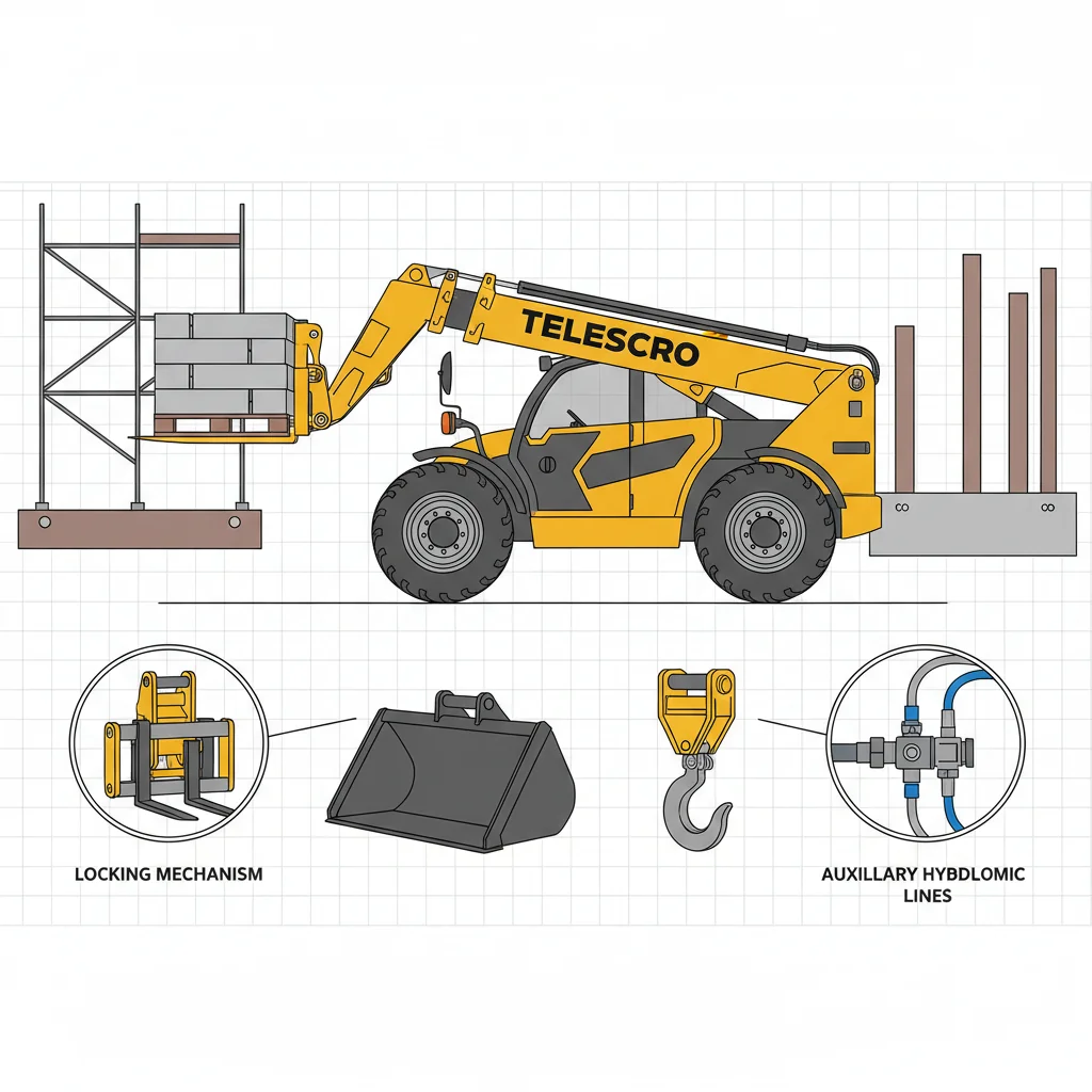 퀵 어태치 포크는 언제 유용할까? – 텔레핸들러 유압 다이어그램 퀵 어태치 포크는 언제 유용할까?