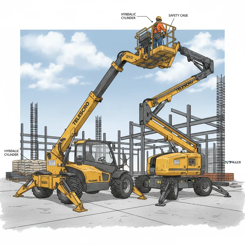 When Should Telehandlers and Boom Lifts Combine?