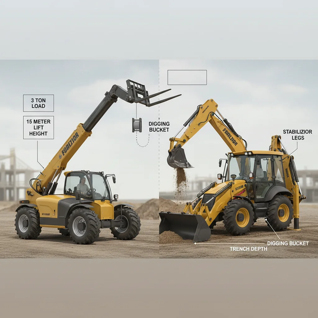 Telehandler vs Backhoe: Key Differences Every Buyer Should Know