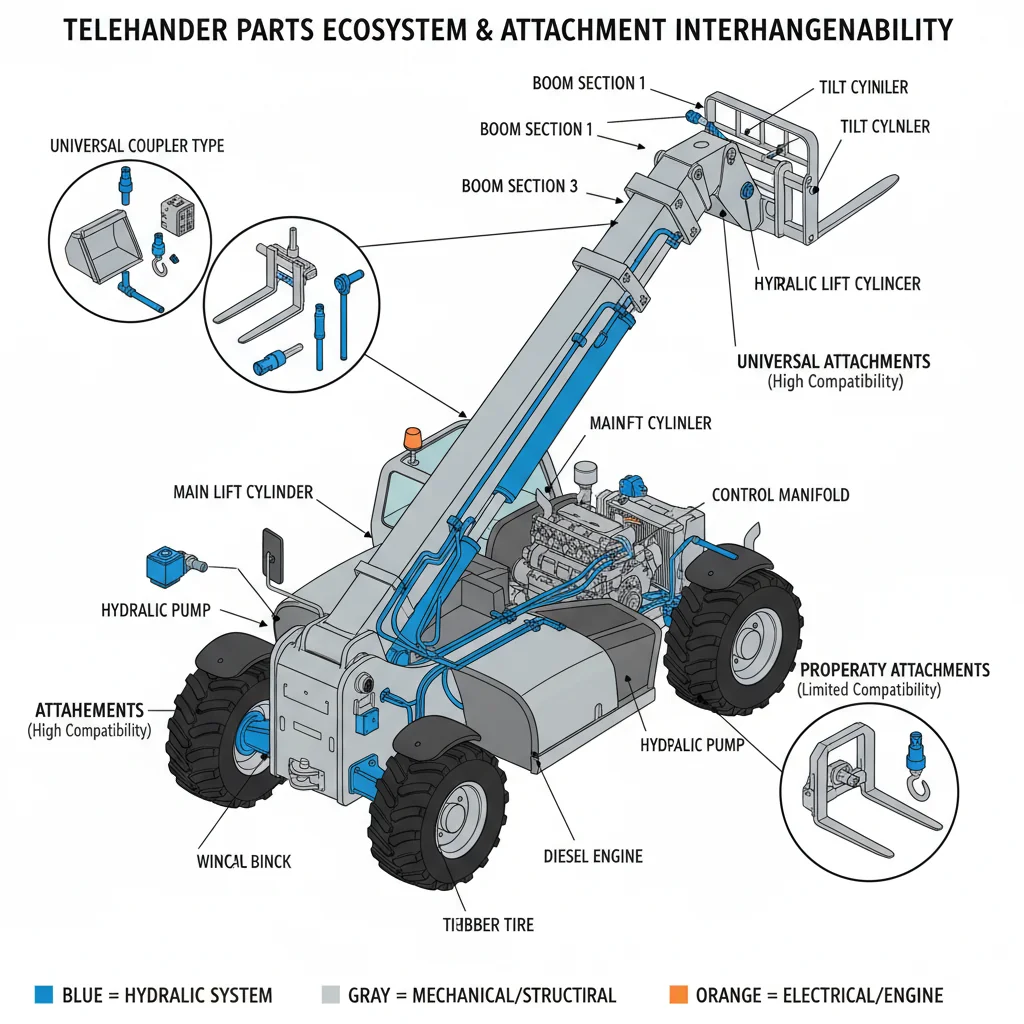 Perché gli ecosistemi dei ricambi per sollevatori telescopici sono importanti? – Schema idraulico dei sollevatori telescopici Perché gli ecosistemi dei ricambi per sollevatori telescopici sono importanti?
