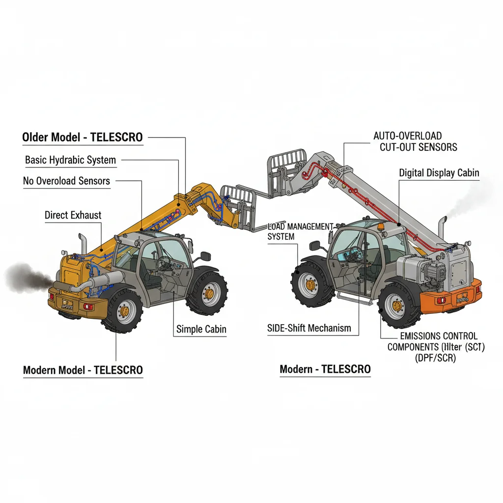 Les anciens modèles de chariots télescopiques sont-ils toujours sûrs ? – Schéma hydraulique d'un chariot télescopique Les anciens modèles de chariots télescopiques sont-ils toujours des achats sûrs ?