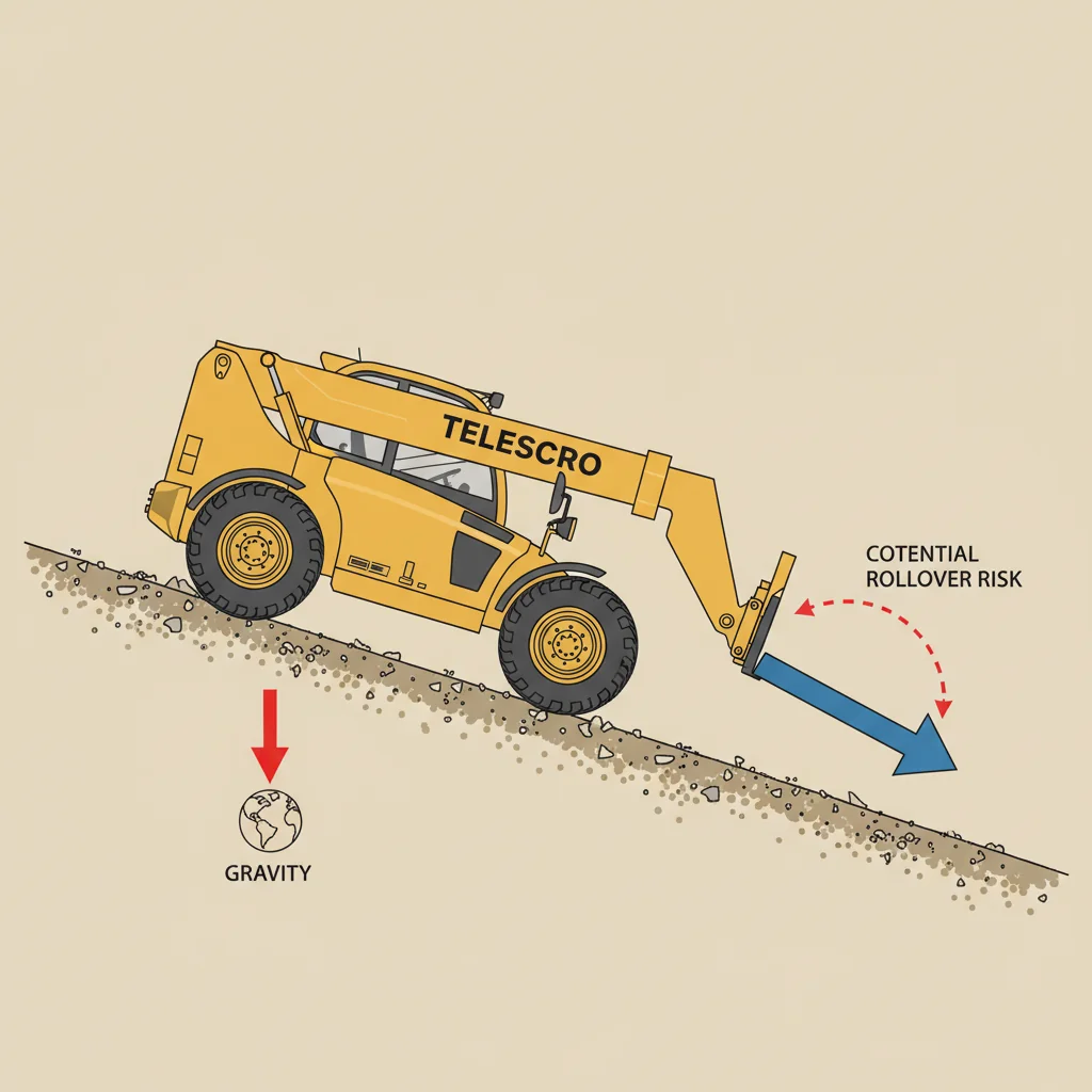 Les flèches relevées sont-elles sûres sur les pentes ? – Schéma hydraulique du chariot télescopique Les rampes surélevées sont-elles sûres sur les pentes ?