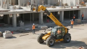Schéma technique illustrant « Un chariot télescopique peut-il rouler avec la flèche relevée ? » Faits relatifs à la sécurité sur le terrain que les acheteurs ignorent concernant les systèmes hydrauliques des chariots télescopiques