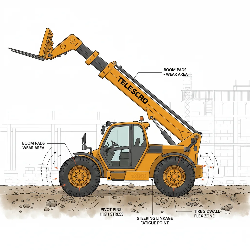 La conduite en position relevée augmente-t-elle les coûts liés à l'utilisation d'un chariot télescopique ? – Schéma hydraulique d'un chariot télescopique La conduite en position relevée augmente-t-elle les coûts liés à l'utilisation d'un chariot télescopique ?