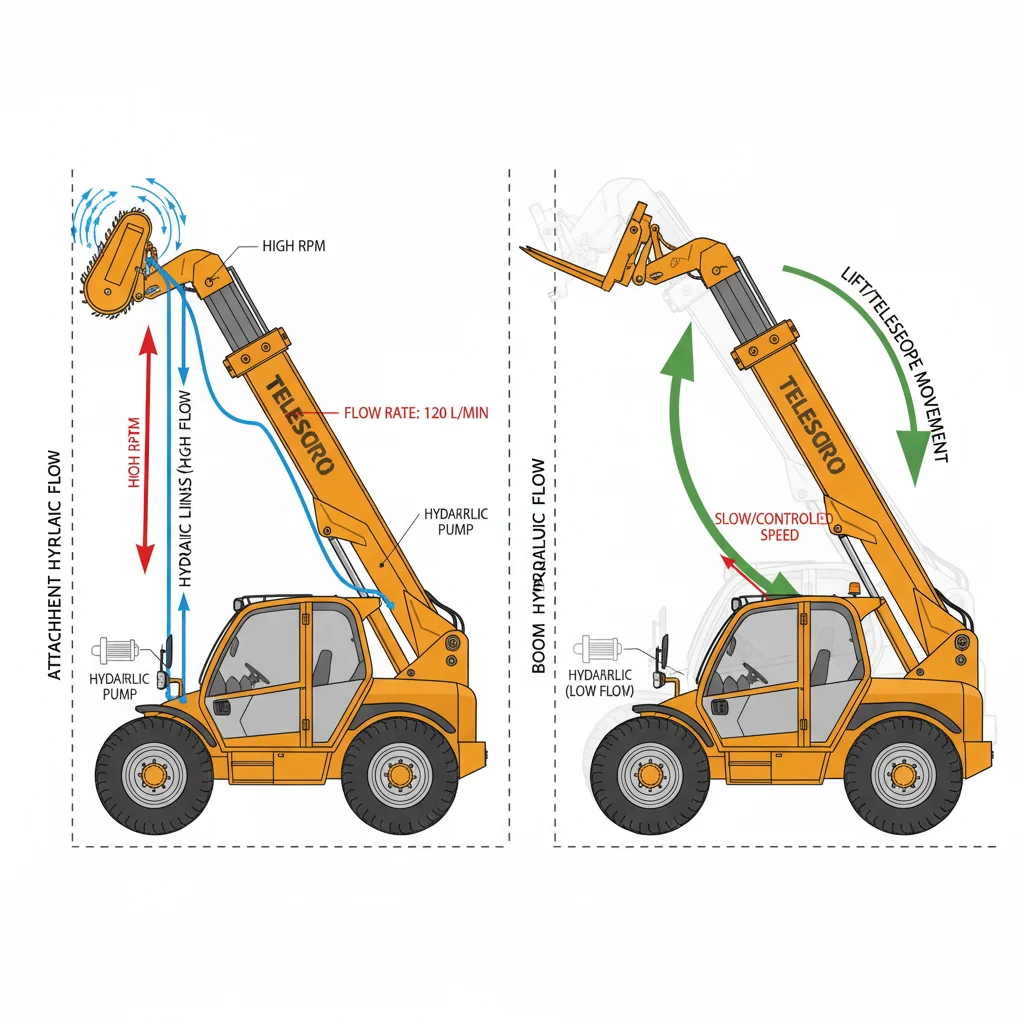 Does Higher Hydraulic Flow Always Boost Speed? – Telehandler Hydraulics Diagram Does Higher Hydraulic Flow Always Boost Speed?