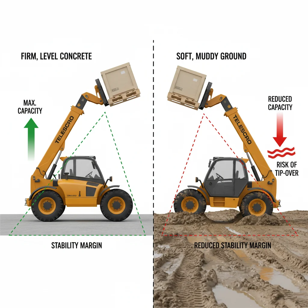Does telehandler capacity change on soft ground? – Telehandler Hydraulics Diagram Does telehandler capacity change on soft ground?