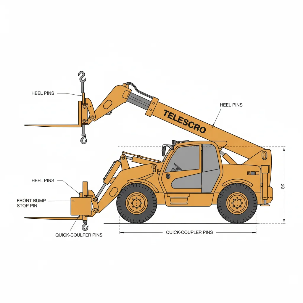 Comment les flèches télescopiques des chariots télescopiques sont-elles fixées ? – Schéma hydraulique d'un chariot télescopique Comment les flèches télescopiques des chariots télescopiques sont-elles fixées ?
