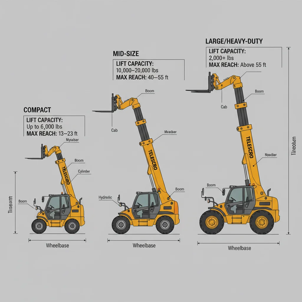 Comment les chariots télescopiques sont-ils classés en fonction de leur taille ? – Schéma hydraulique d'un chariot télescopique Comment les chariots télescopiques sont-ils classés en fonction de leur taille ?