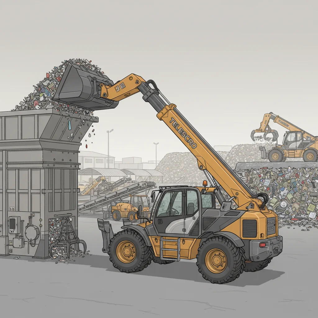 Wie werden Teleskoplader in der Abfallwirtschaft eingesetzt? – Hydraulikdiagramm eines Teleskopladers Wie werden Teleskoplader in der Abfallwirtschaft eingesetzt?