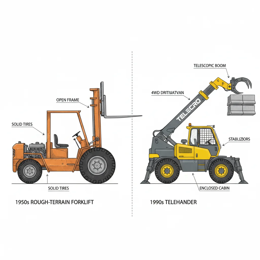 Comment les chariots télescopiques ont-ils évolué à partir des chariots élévateurs ? – Schéma hydraulique d'un chariot télescopique Comment les chariots télescopiques ont-ils évolué à partir des chariots élévateurs ?
