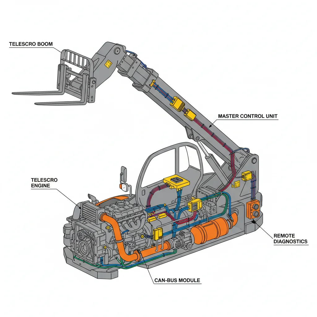 Comment la télématique et les émissions ont-elles changé les chariots télescopiques ? – Schéma hydraulique d'un chariot télescopique Comment la télématique et les émissions ont-elles changé les chariots télescopiques ?
