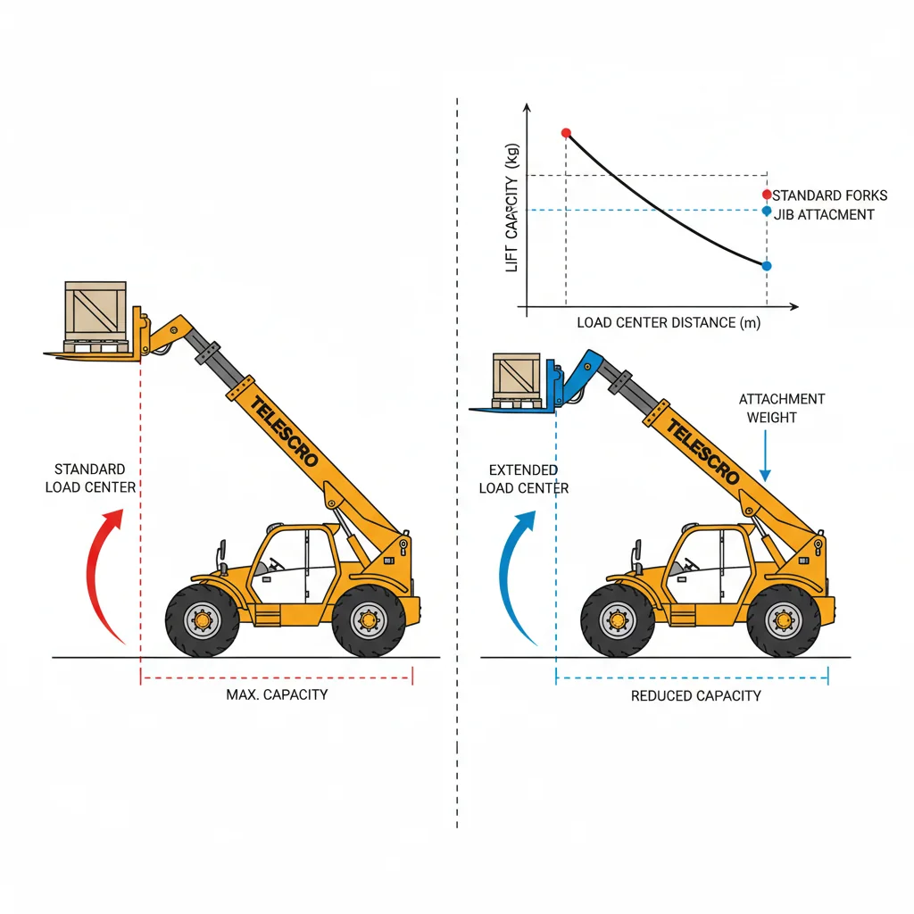 How do attachments and load center affect capacity? – Telehandler Hydraulics Diagram How do attachments and load center affect capacity?