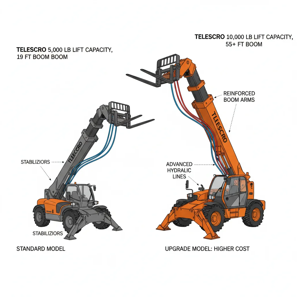 Comment les options de flèche influencent-elles le coût d'un télescopique ? – Schéma hydraulique d'un télescopique Comment les options de flèche influencent-elles le coût d'un chariot télescopique ?