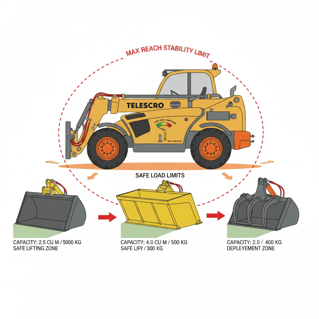 Comment les godets et les grappins améliorent-ils les télescopiques ? – Schéma hydraulique d'un télescopique Comment les godets et les grappins améliorent-ils les télescopiques ?
