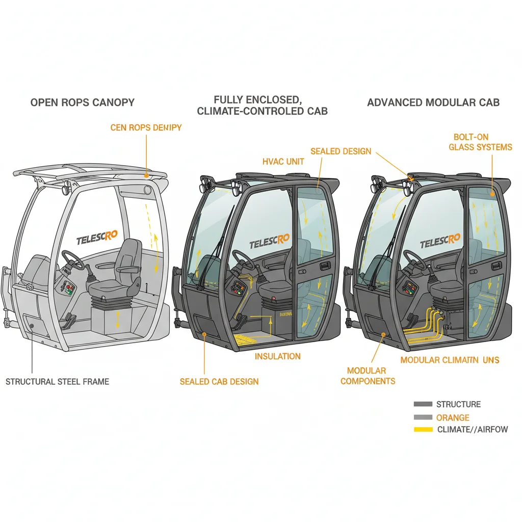 Comment les options de cabine influent-elles sur le coût d'un télescopique ? – Schéma hydraulique d'un télescopique Comment les options de cabine influent-elles sur le coût d'un télescopique ?