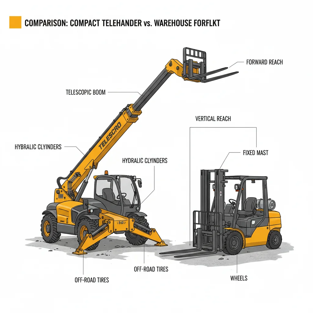 En quoi les chariots télescopiques compacts diffèrent-ils des chariots élévateurs ? – Schéma hydraulique d'un chariot télescopique En quoi les chariots télescopiques compacts diffèrent-ils des chariots élévateurs ?