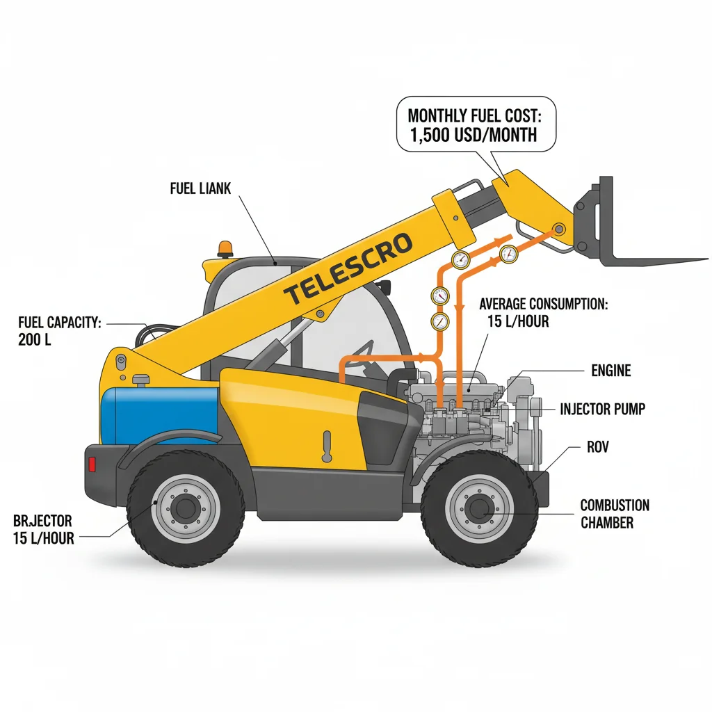 Comment les coûts de carburant affectent-ils le retour sur investissement des chariots télescopiques ? – Schéma hydraulique d'un chariot télescopique Comment les coûts de carburant affectent-ils le retour sur investissement des chariots télescopiques ?