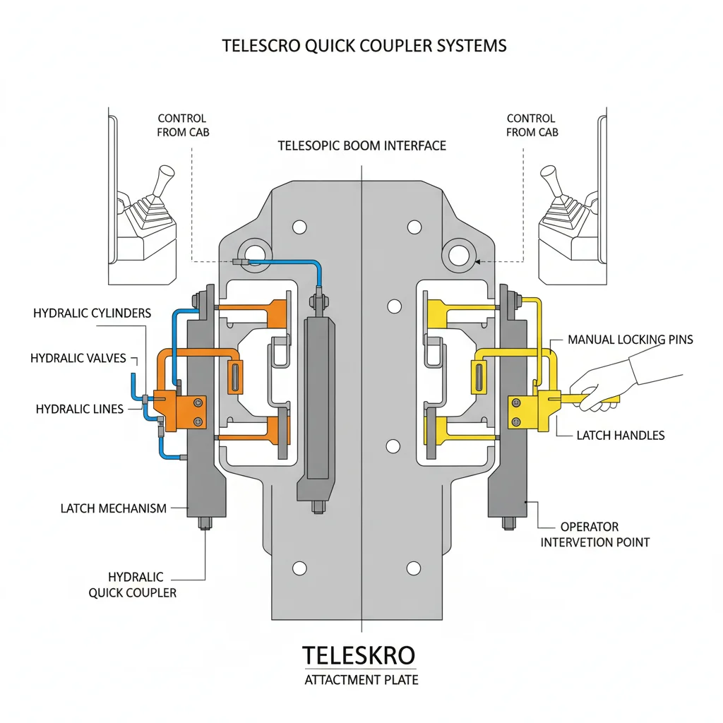 How Do Hydraulic and Mechanical Couplers Work? – Telehandler Hydraulics Diagram How Do Hydraulic and Mechanical Couplers Work?