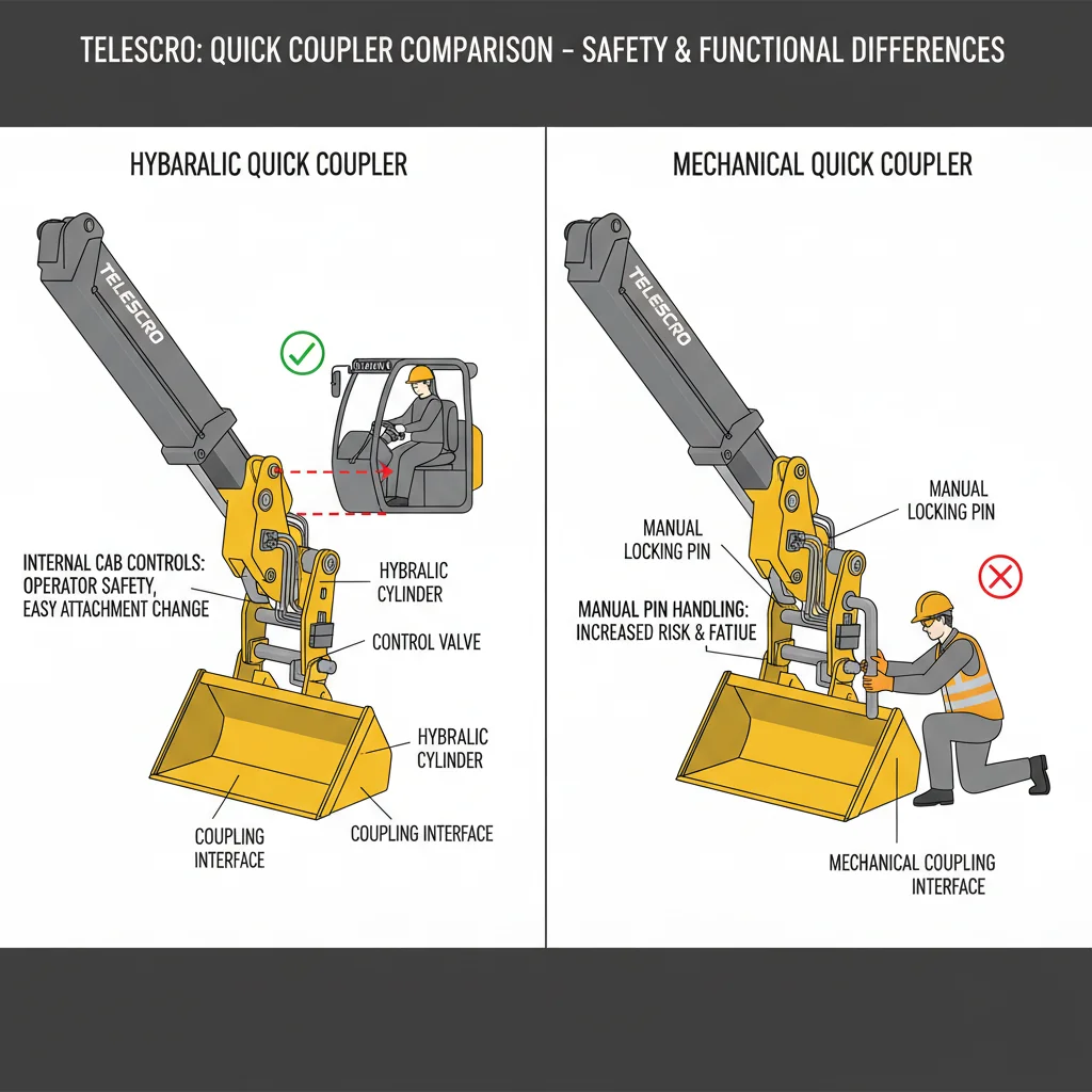 How Do Hydraulic and Mechanical Quick Couplers Differ? – Telehandler Hydraulics Diagram How Do Hydraulic and Mechanical Quick Couplers Differ?
