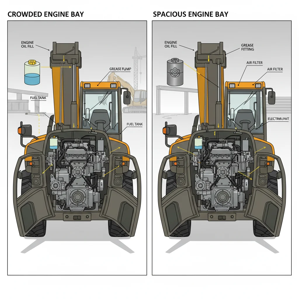 In che modo le specifiche di manutenzione influiscono sul tempo di funzionamento? – Schema idraulico del sollevatore telescopico In che modo le specifiche di manutenzione influiscono sul tempo di attività?