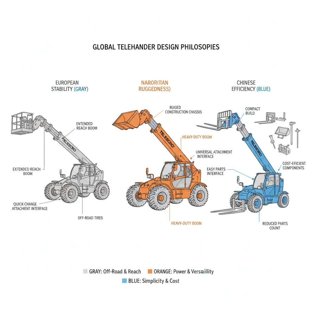 Comment les origines régionales des chariots télescopiques influencent-elles leur sélection ? – Schéma hydraulique d'un chariot télescopique Comment les origines régionales des chariots télescopiques influencent-elles leur sélection ?