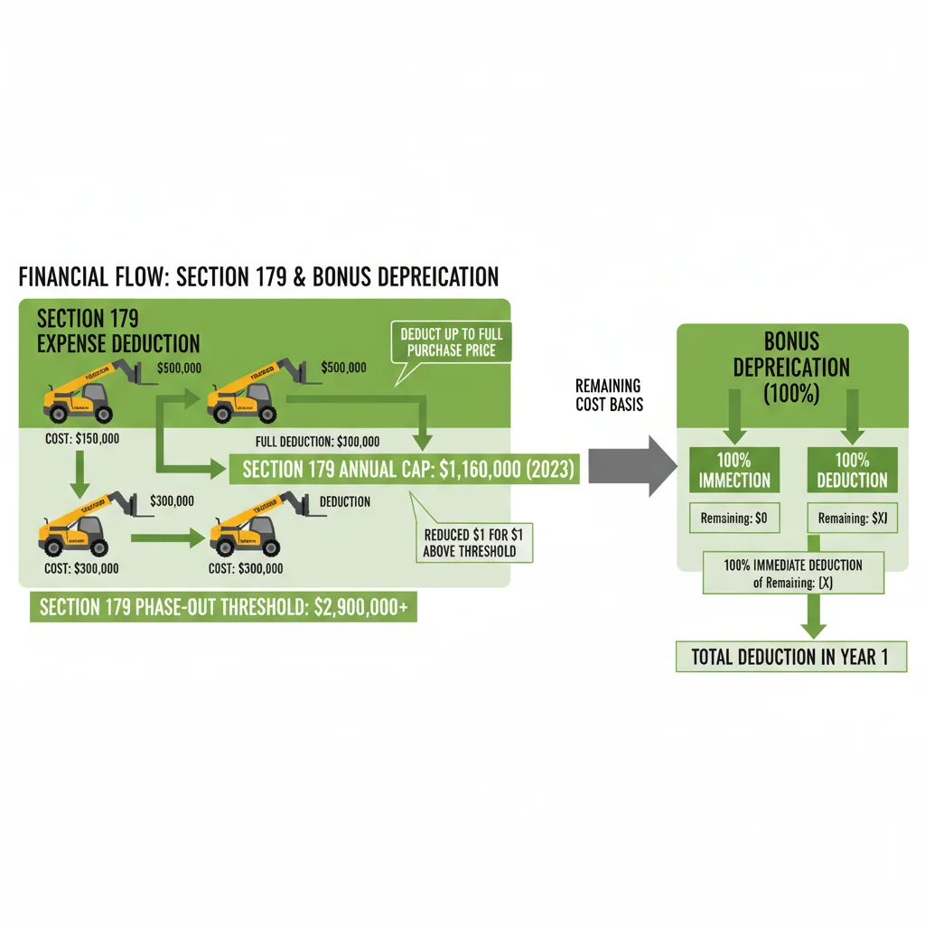Comment fonctionnent la section 179 et l'amortissement supplémentaire ? – Schéma hydraulique d'un chariot télescopique Comment fonctionnent la section 179 et l'amortissement supplémentaire ?