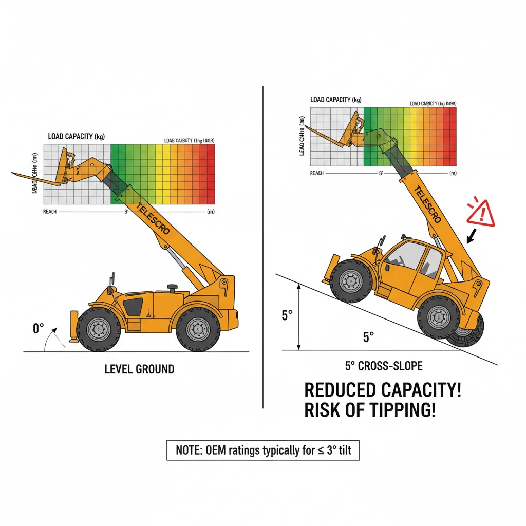 How Do Slopes Affect Telehandler Load Capacity? – Telehandler Hydraulics Diagram How Do Slopes Affect Telehandler Load Capacity?