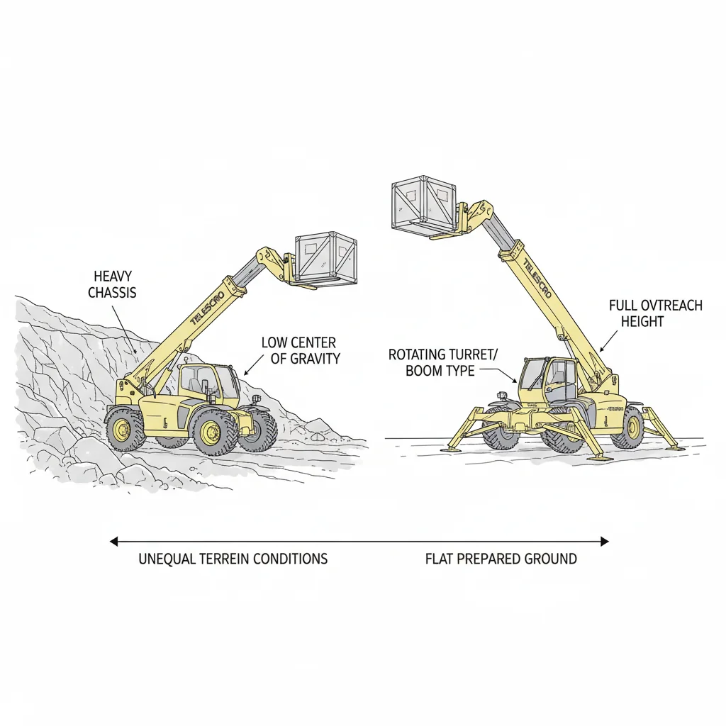 How Do Stability and Terrain Impact Telehandler Choice? – Telehandler Hydraulics Diagram How Do Stability and Terrain Impact Telehandler Choice?