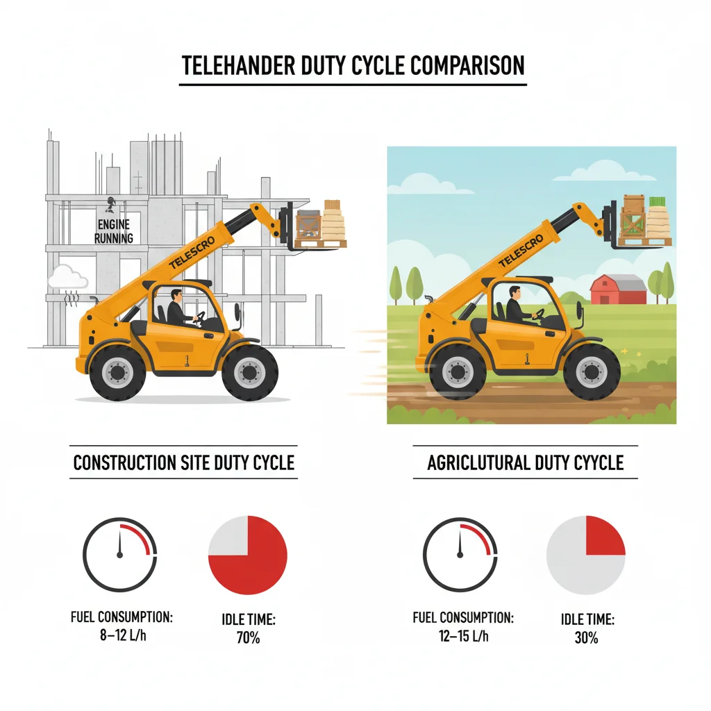 Comment les cycles de service des chariots télescopiques affectent-ils la consommation de carburant ? – Schéma hydraulique d'un chariot télescopique Comment les cycles de service des chariots télescopiques influent-ils sur la consommation de carburant ?