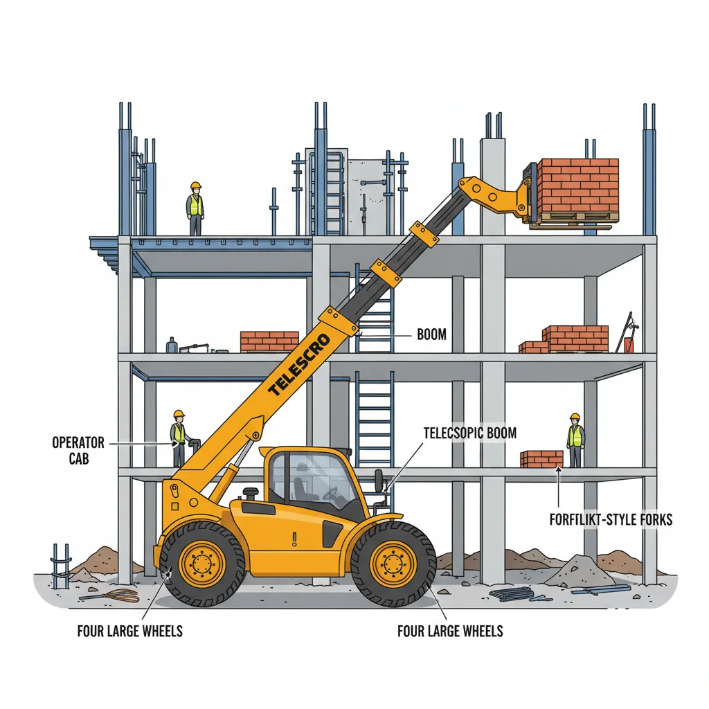 Comment les chariots télescopiques améliorent-ils les flux de travail dans le secteur de la construction ? – Schéma hydraulique d'un chariot télescopique Comment les chariots télescopiques améliorent-ils les processus de construction ?