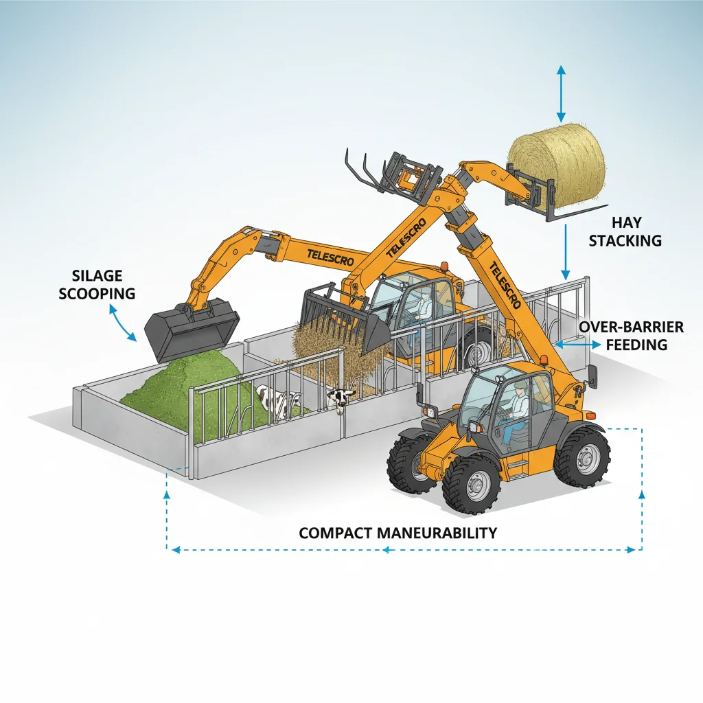 Comment les chariots télescopiques simplifient-ils l'alimentation du bétail ? – Schéma hydraulique d'un chariot télescopique Comment les chariots télescopiques simplifient-ils l'alimentation du bétail ?