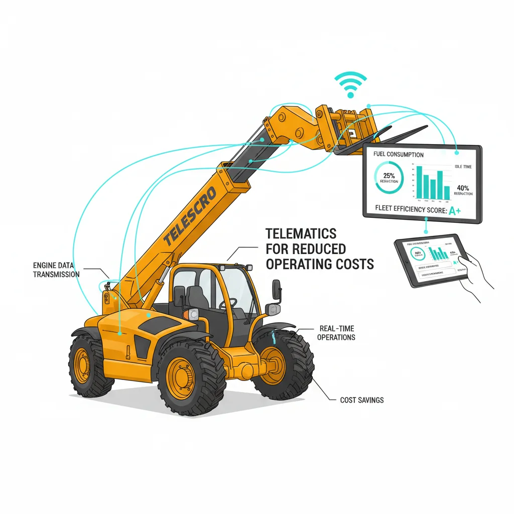 Comment la télématique réduit-elle la consommation de carburant des chariots télescopiques ? – Schéma hydraulique d'un chariot télescopique Comment la télématique réduit-elle la consommation de carburant des chariots télescopiques ?