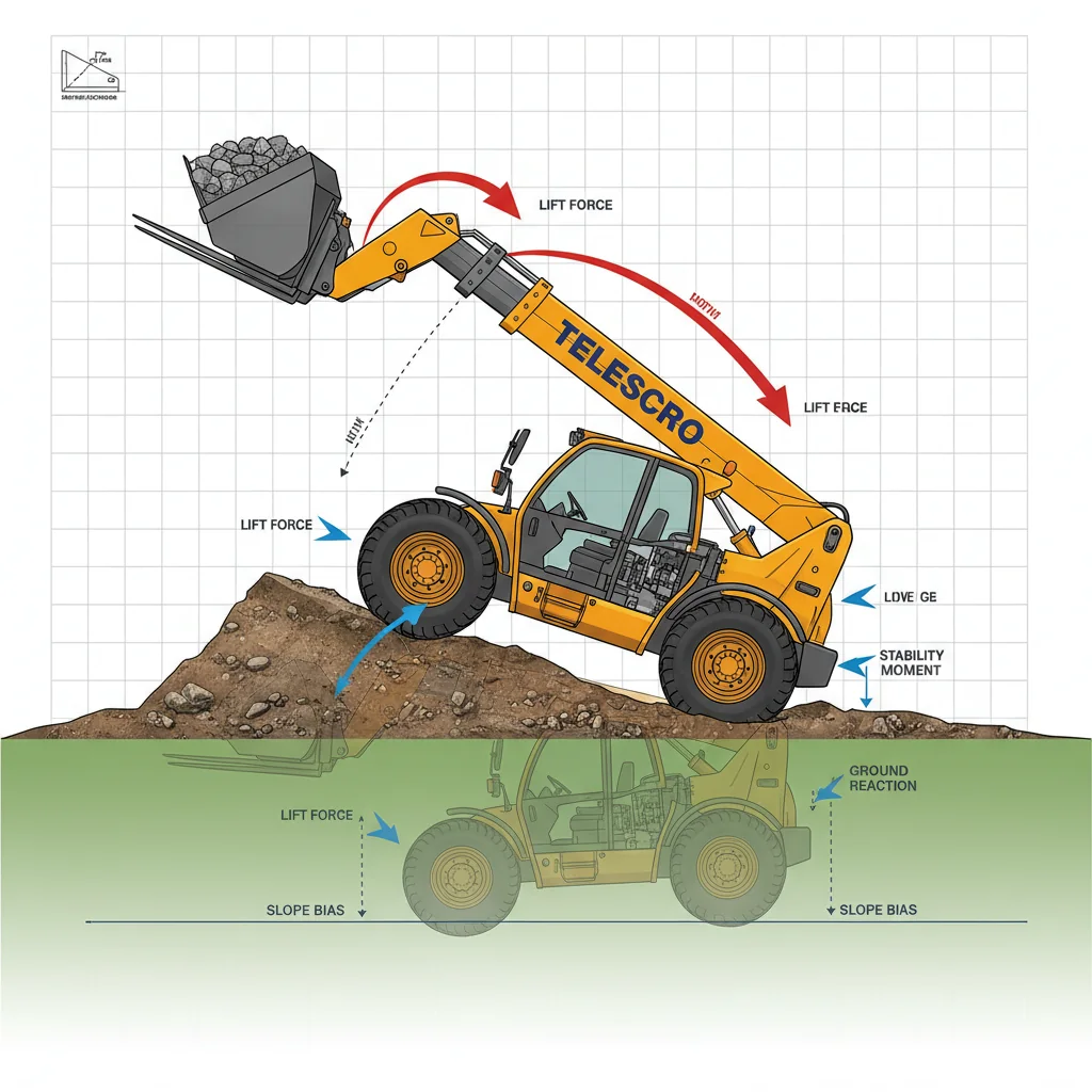 How do terrain and dynamics affect capacity? – Telehandler Hydraulics Diagram How do terrain and dynamics affect capacity?